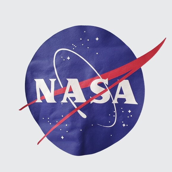 Preowned NASA Logo Gray Hooded Cropped Sweatshirt By H&M Divided XS - Picture 6 of 6